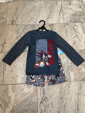 NWT Size Medium (8) Shadow the Hedgehog Kids Pajama Set -